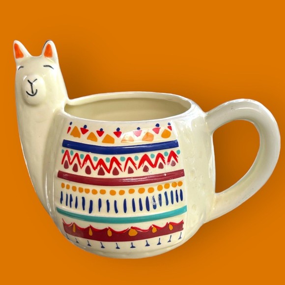 Llama Alpaca 3D Ceramic Coffee Mug Cup 16oz Modern Gourmet Foods - Picture 2 of 6